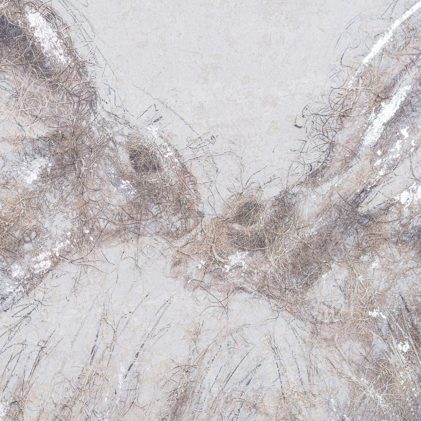 March Hares On Cement Board With Frame