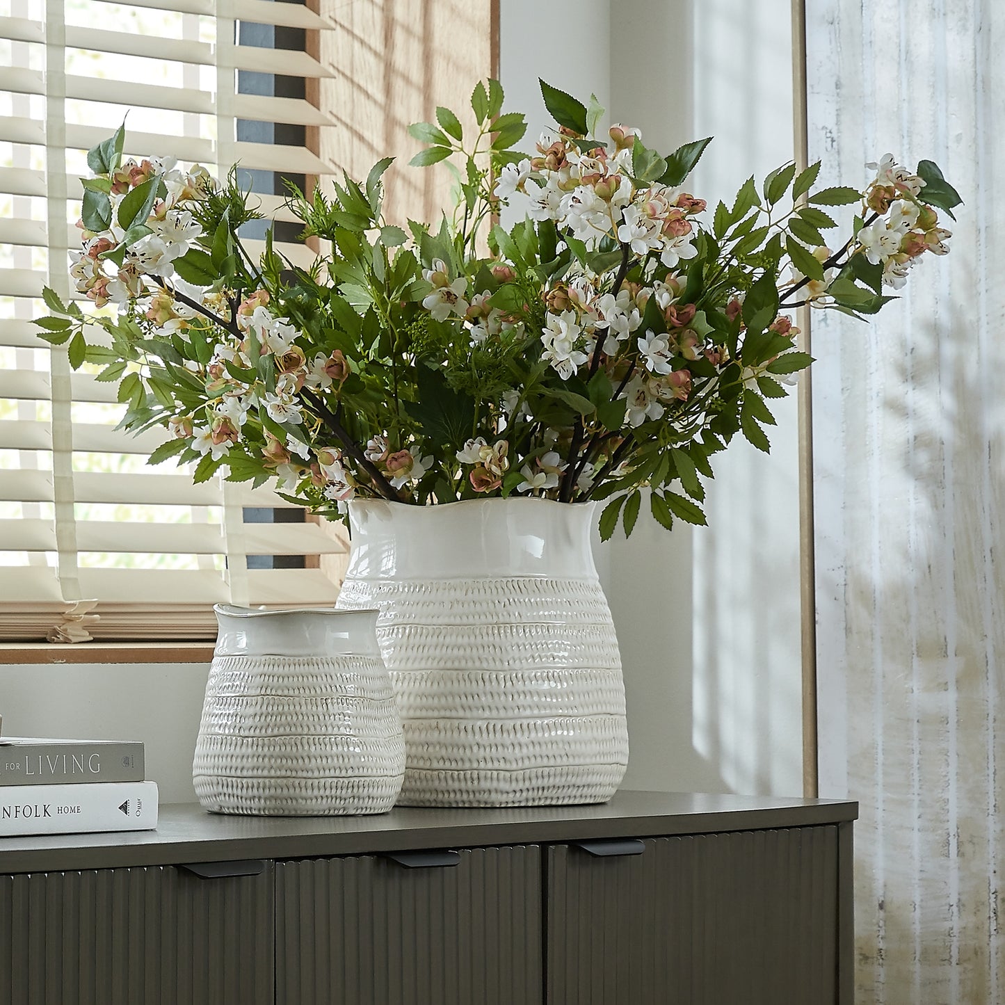Tava Wide Hewn Vase