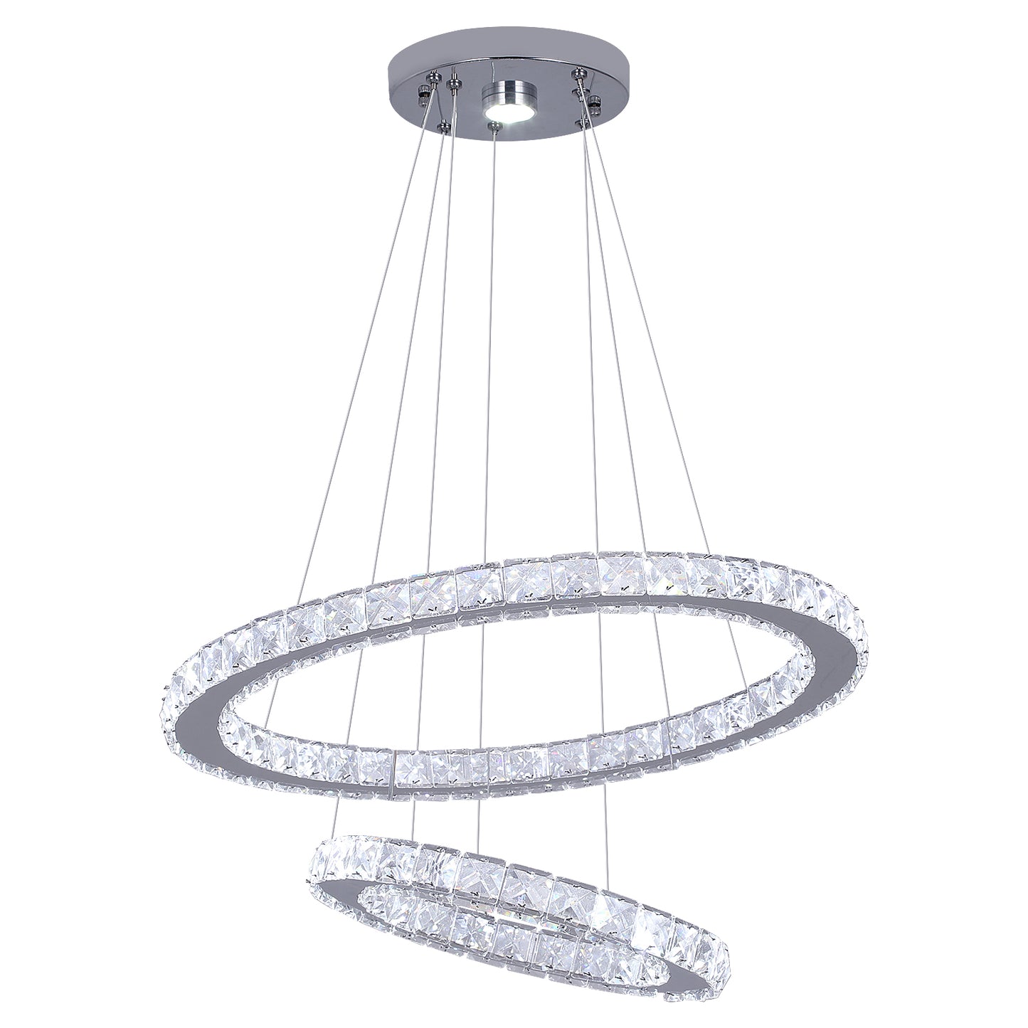 2 RINGS MODERN HALO CHANDELIER FOR DINING TABLE