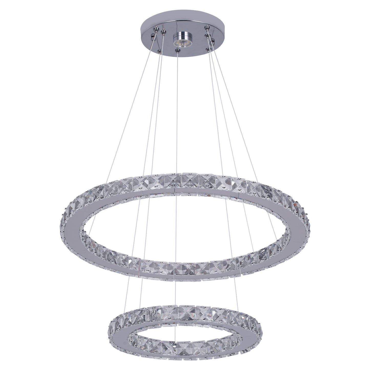 2 RINGS MODERN HALO CHANDELIER FOR DINING TABLE