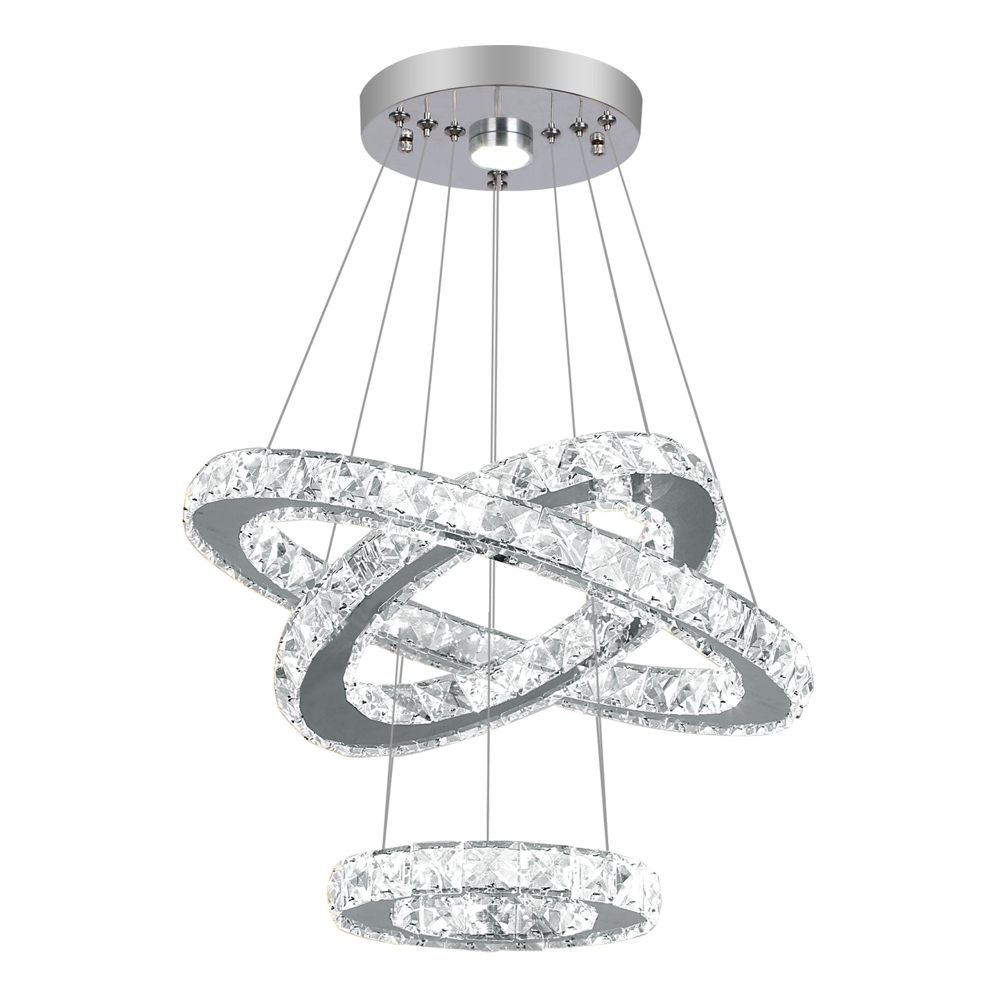 CRYSTAL HALO CHANDELIER