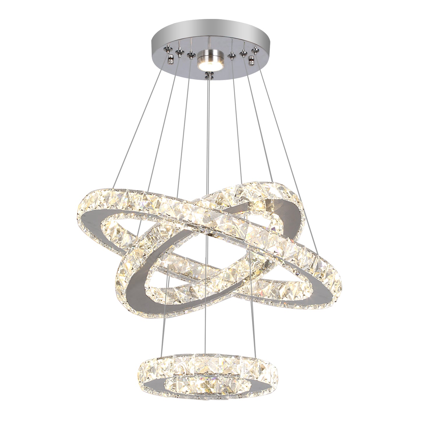 CRYSTAL HALO CHANDELIER