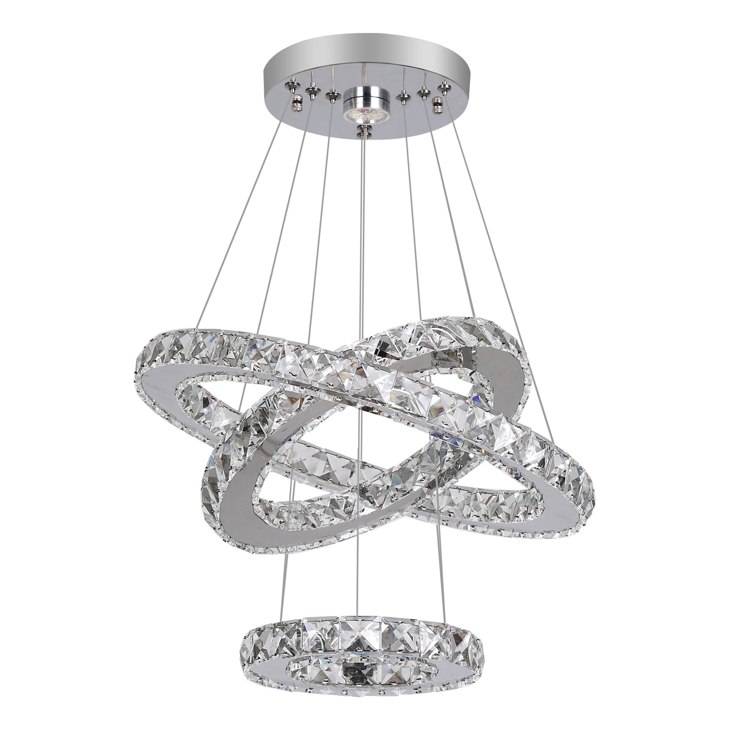 CRYSTAL HALO CHANDELIER