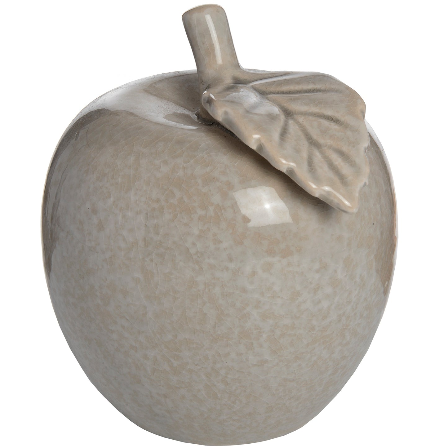 Antique Grey Small Ceramic Apple