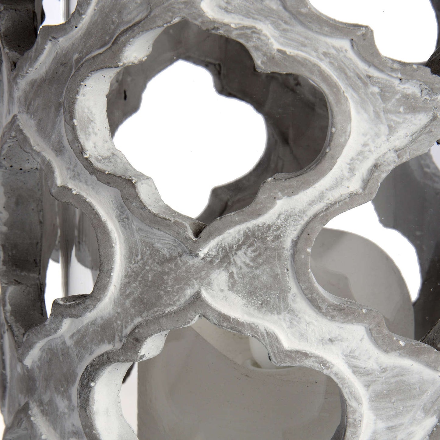 Large Stone Effect Patterned Candle Holder