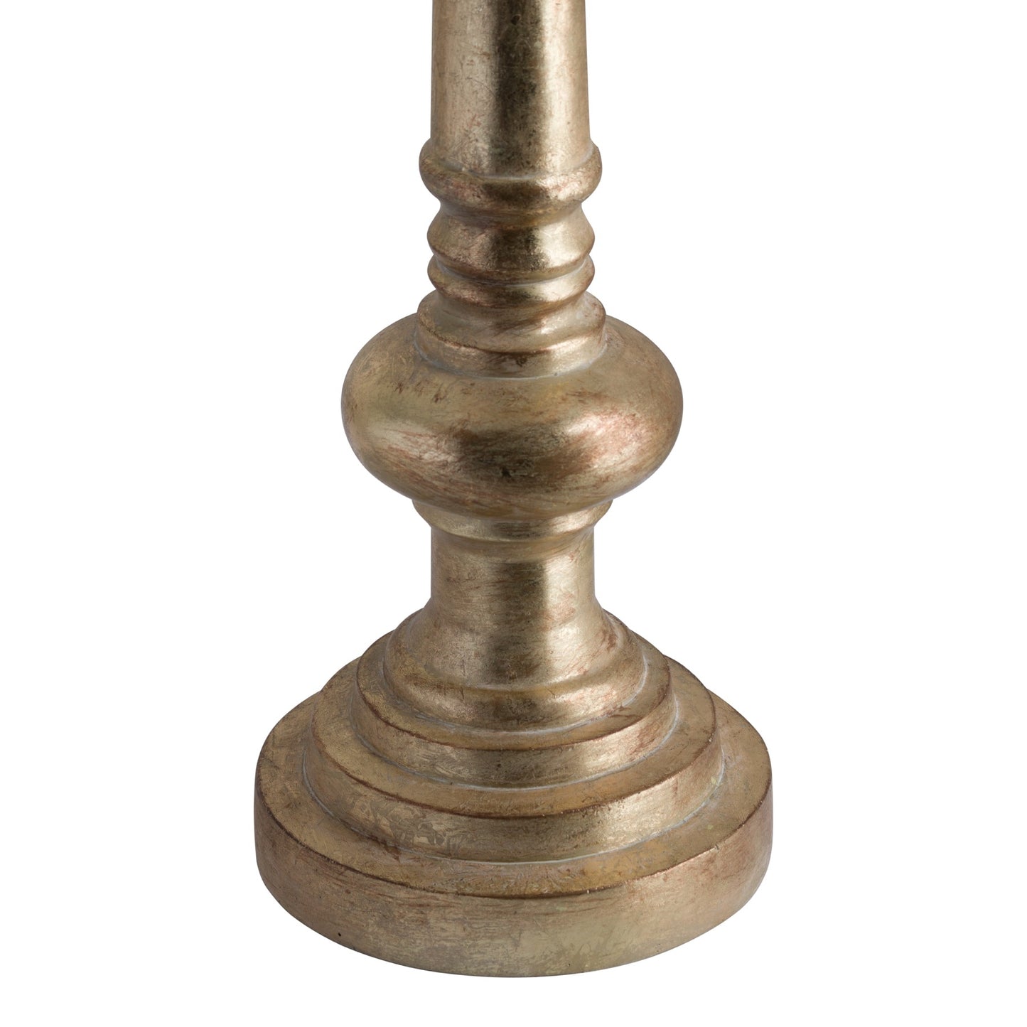 Antique Brass Effect Tall Candle Holder