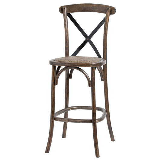 Cross Back Bar Stool