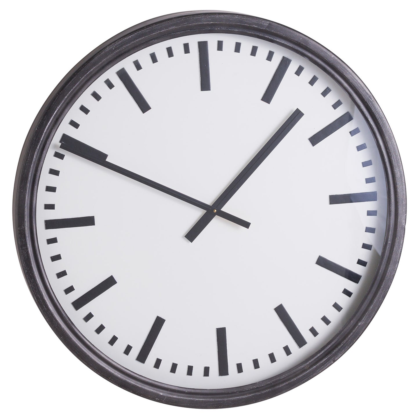 Large Black Station Clock