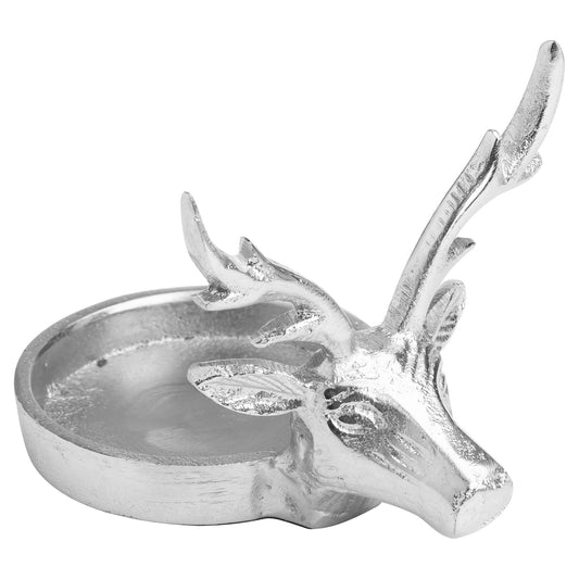 Farrah Collection Silver Stag Candle Holder