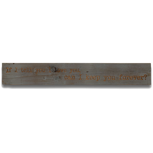 I Love You Grey Wash Wooden Message Plaque