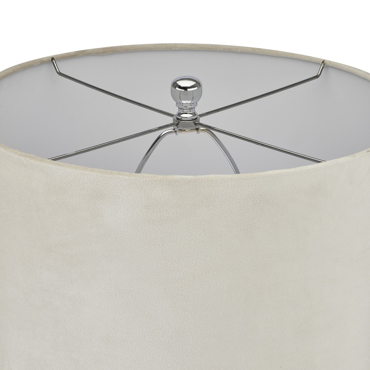 Justicia Metallic Glass Lamp With Velvet Shade