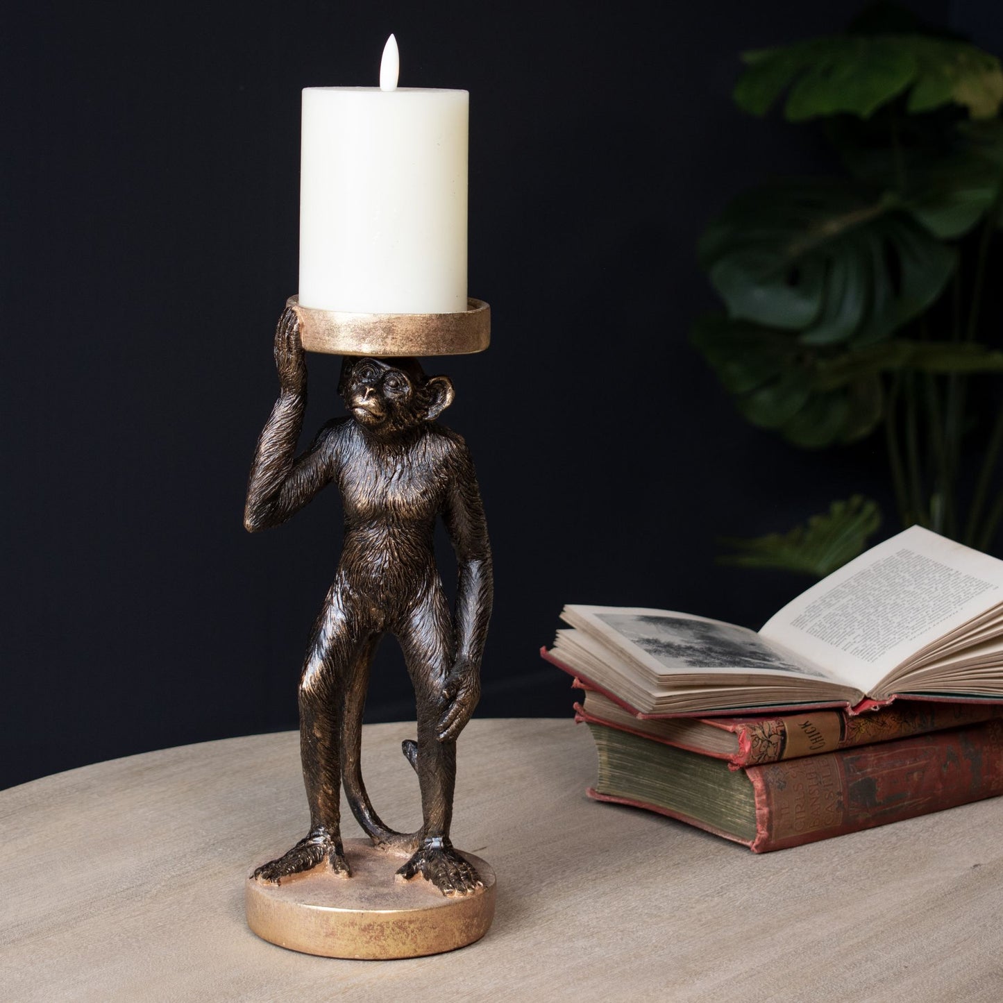 Large Monkey Candle Holder