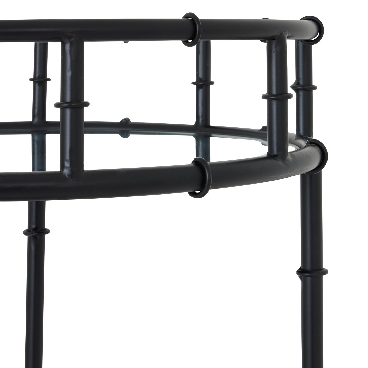 Black Round Drinks Trolley