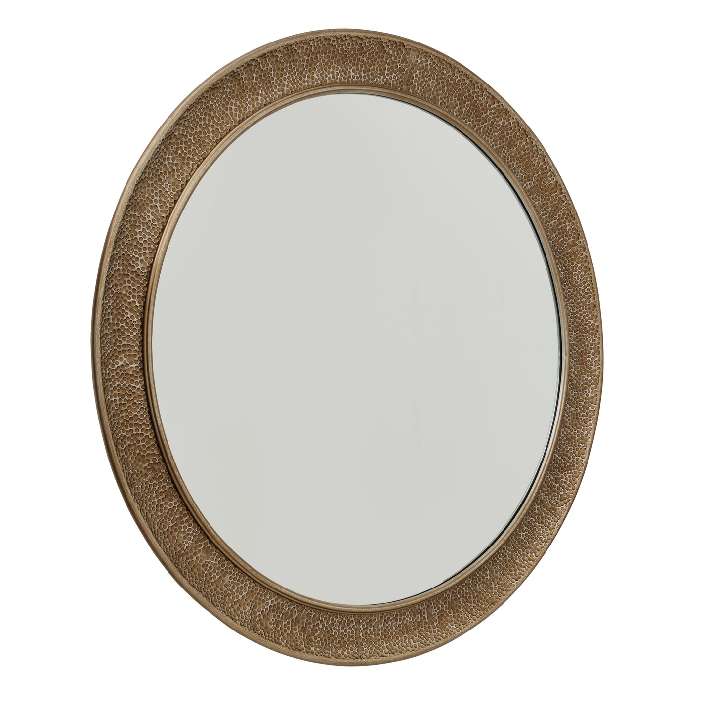 Hammered Large Brass Wall Mirror