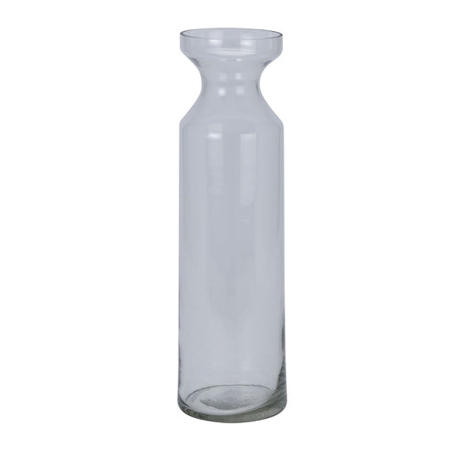 Clear Glass Fluted Vase