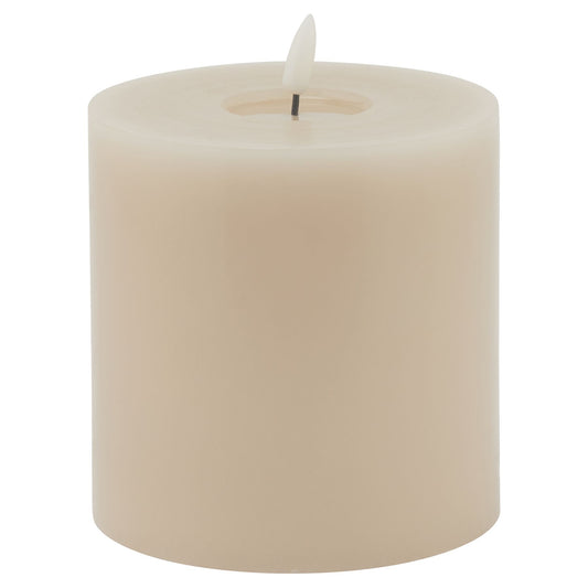 Luxe Collection Melt Effect 5x5 Taupe LED Wax Candle