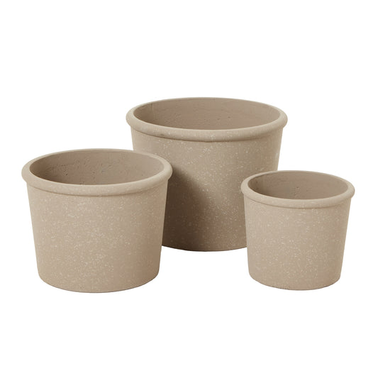 Zeus Granito Sand Set Of 3 Planters