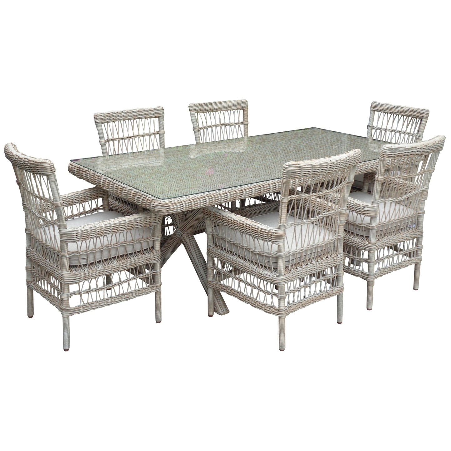 Provence Collection 6 Seater Outdoor Dining Set