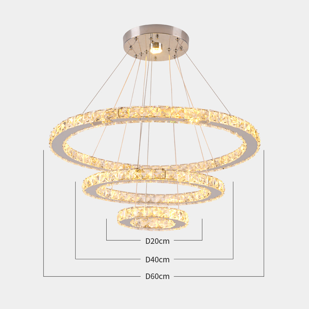 20CM 40CM 60CM MODERN LED RING CHANDELIER