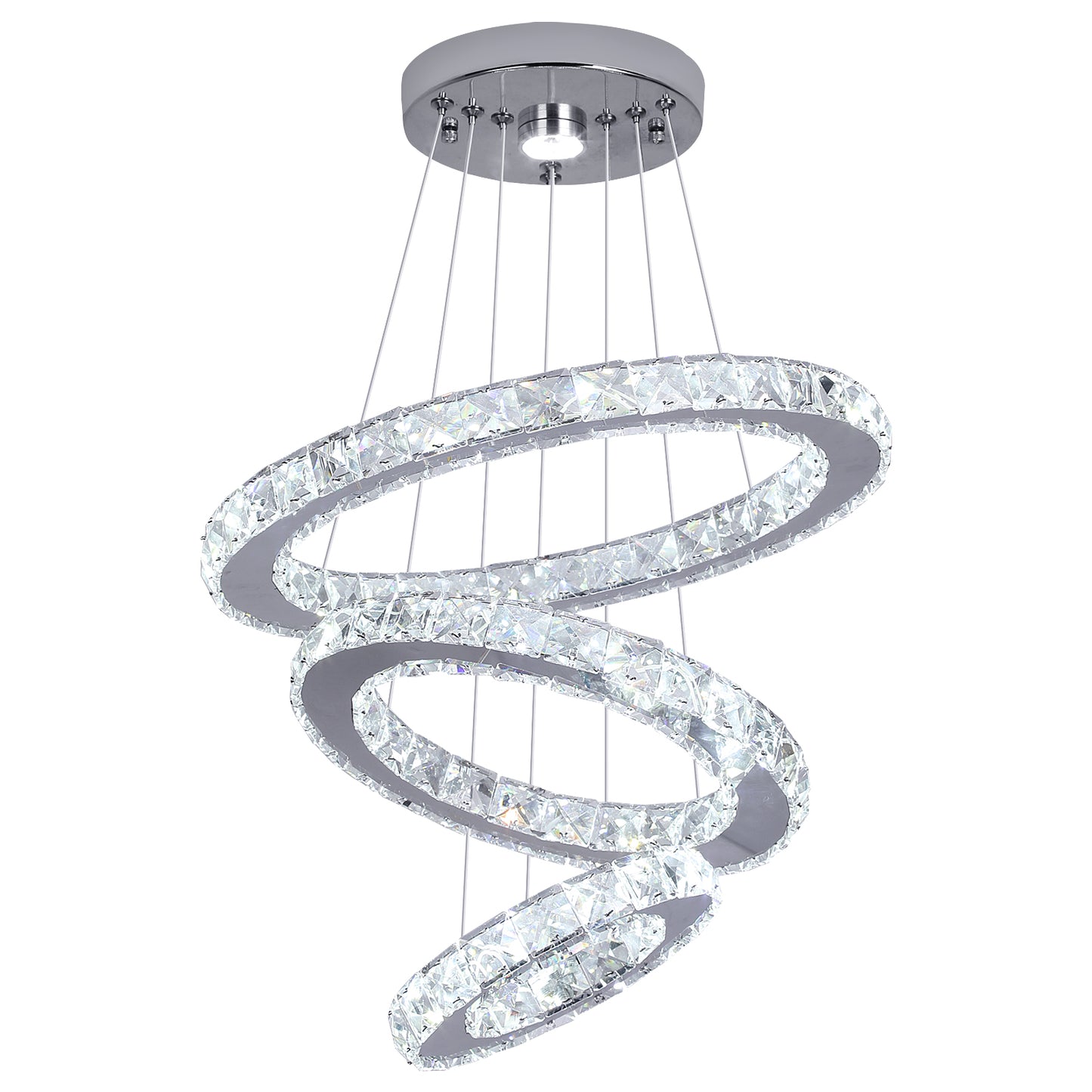 CRYSTAL HALO CHANDELIER