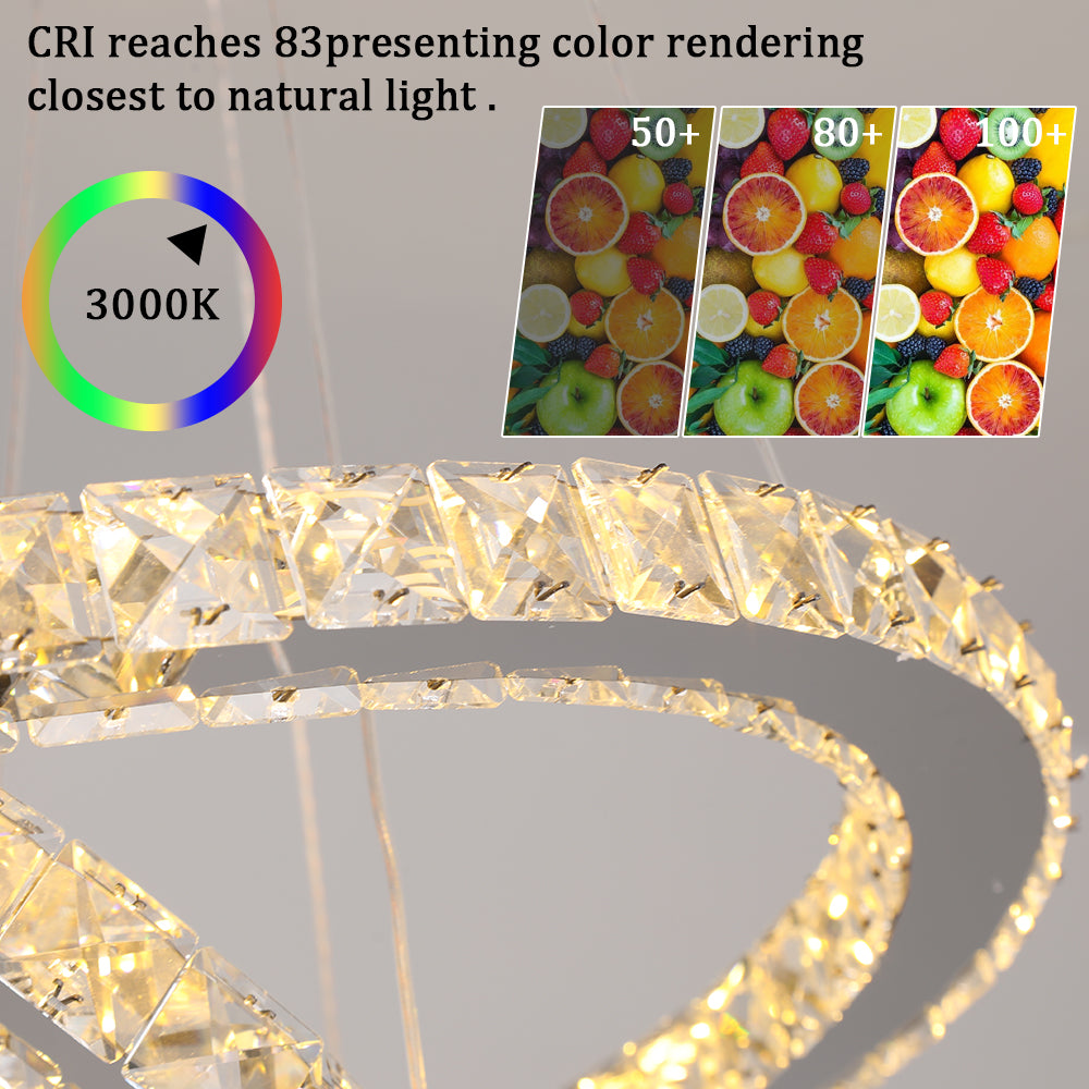 20CM 40CM 60CM MODERN LED RING CHANDELIER