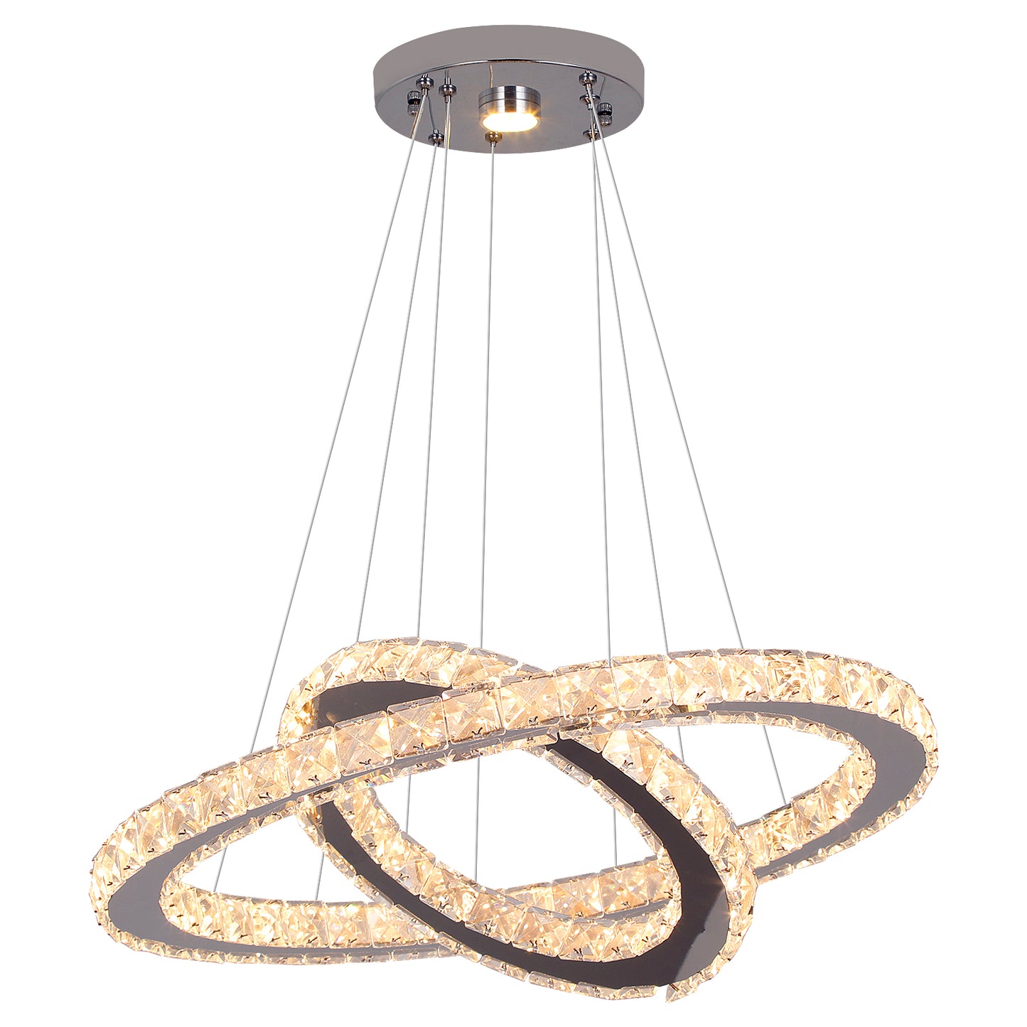 2 RINGS MODERN HALO CHANDELIER FOR DINING TABLE