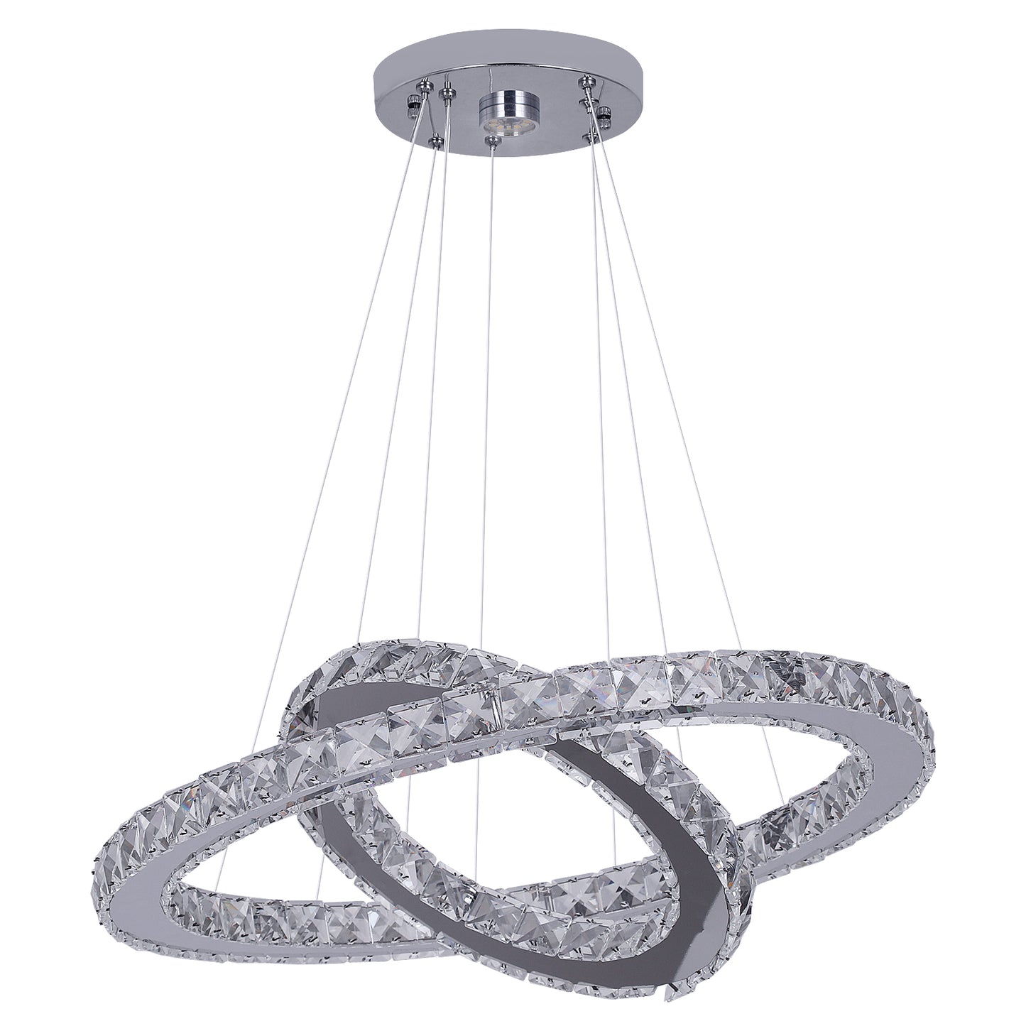 2 RINGS MODERN HALO CHANDELIER FOR DINING TABLE